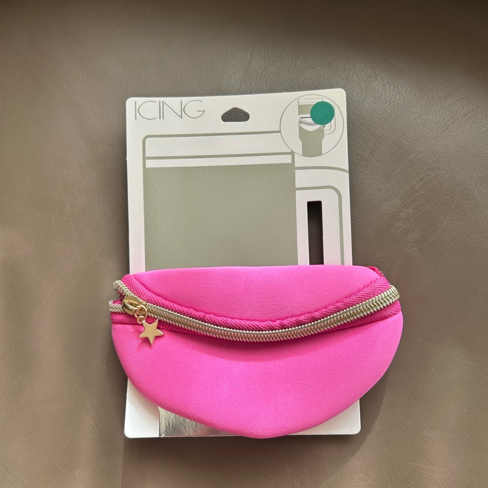 Pink Fanny Pack Water Bottle Pouch